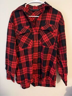 HYFVE Red and Black Plaid Shirt